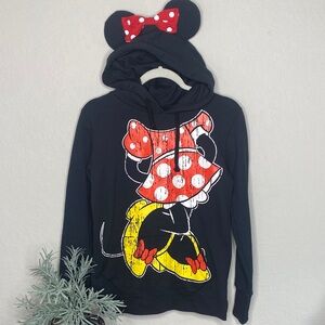 DisneyParks Minnie Mouse and Red Bow Hoodie